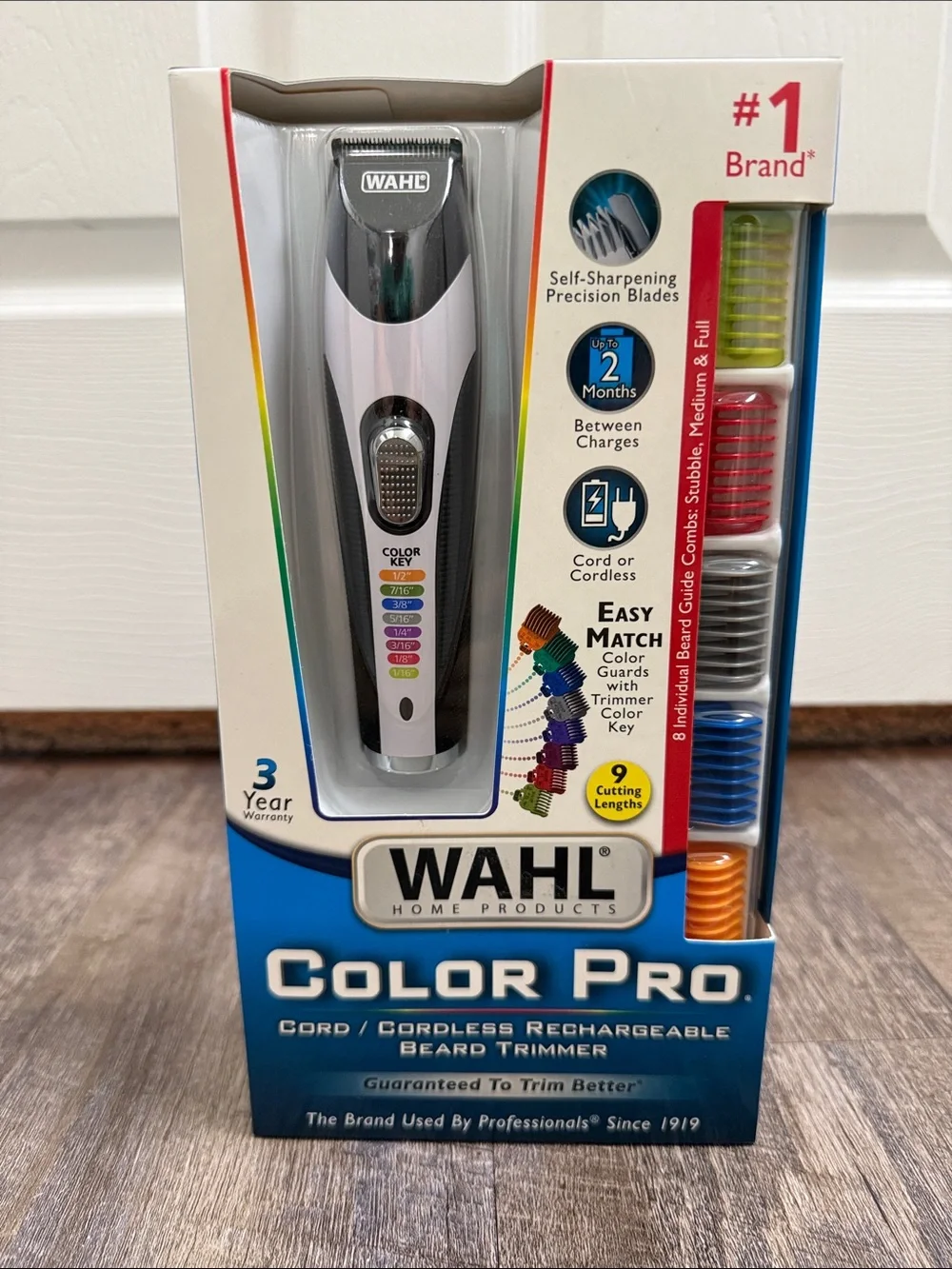 Wahl Color Pro Beard Trimmer with Multicolor Guard Set
